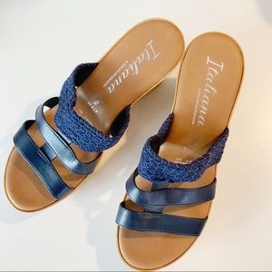 Navy Blue Wedges